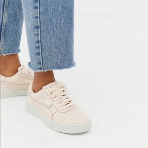 Puma Cali 80s emboss blush pink sneakers